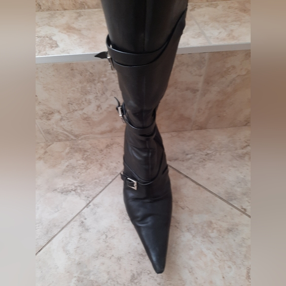 Aldo Black Leather Boots size 36 - Picture 2 of 3